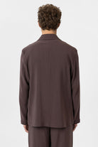 Antioch-Kahve Relax Fit Diagonel İnce Erkek Blazer Ceket-Blazer Ceket-6-fleurdirect.live