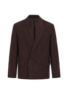 Antioch-Kahve Relax Fit Keten Karışımlı Erkek Blazer Ceket-Blazer Ceket-5-fleurdirect.live