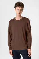 Antioch-Kahve Relaxed Fit Basic Erkek T Shirt-T-Shirts-3-fleurdirect.live