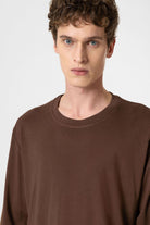 Antioch-Kahve Relaxed Fit Basic Erkek T Shirt-T-Shirts-4-fleurdirect.live