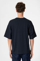 Antioch-Lacivert Crop Fit Erkek T Shirt-T-Shirts-5-fleurdirect.live
