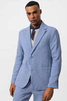 Antioch-Mavi Astarsız Torba Cepli Erkek Blazer Ceket-Blazer Ceket-2-fleurdirect.live