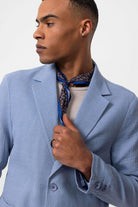 Antioch-Mavi Astarsız Torba Cepli Erkek Blazer Ceket-Blazer Ceket-5-fleurdirect.live