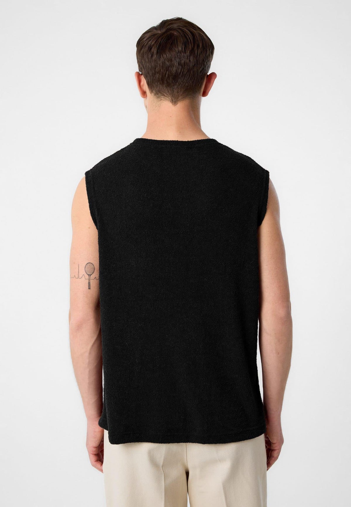 Antioch Siyah Dokulu Erkek Kolsuz T-Shirt