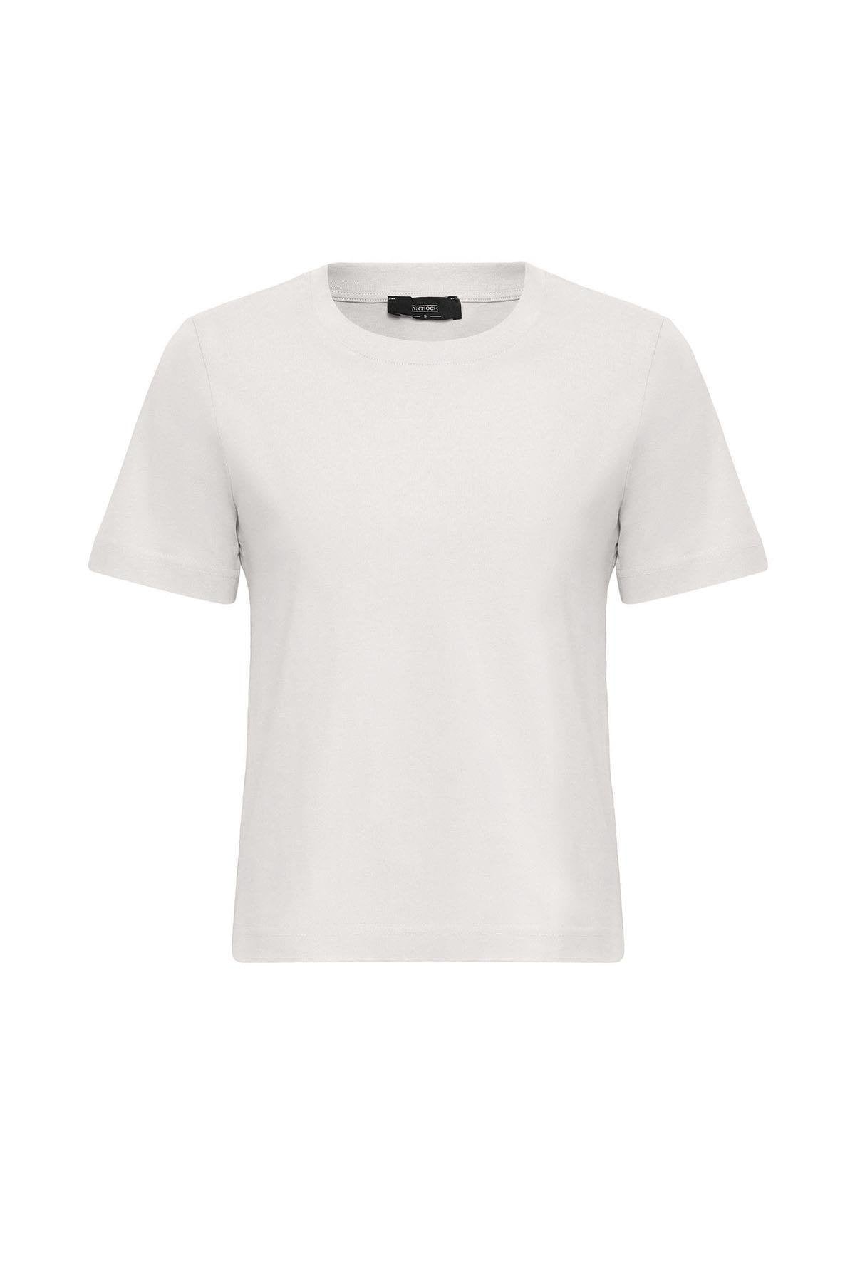 Antioch-Taş Kadın Bisiklet Yaka Basic T Shirt-T-Shirts-6-fleurdirect.live