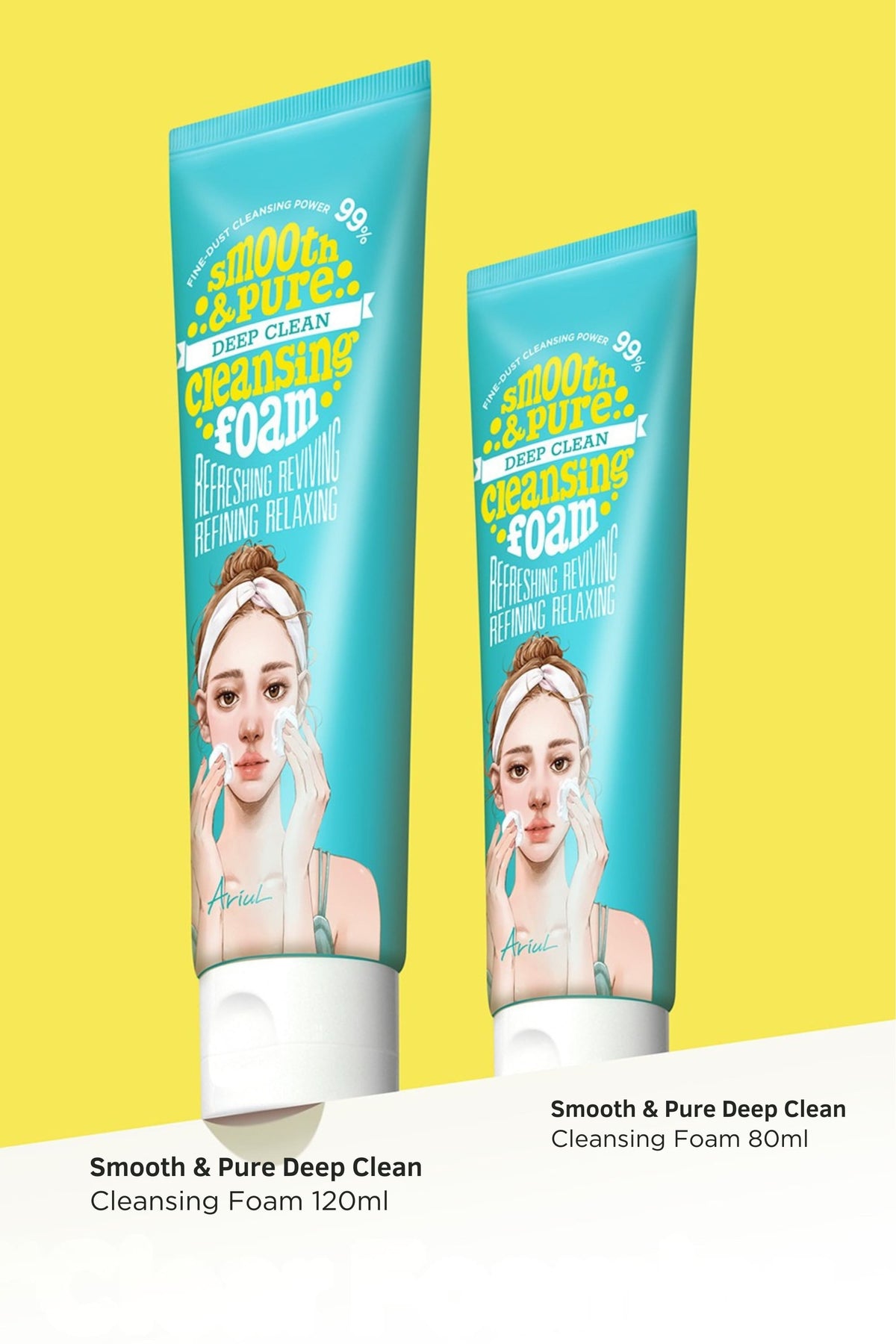 Ariul Smooth & Pure Deep Clean Cleansing Foam 120Ml - Bitki Özlü Arındırıcı Doğal Cilt Temizleme Köpüğü