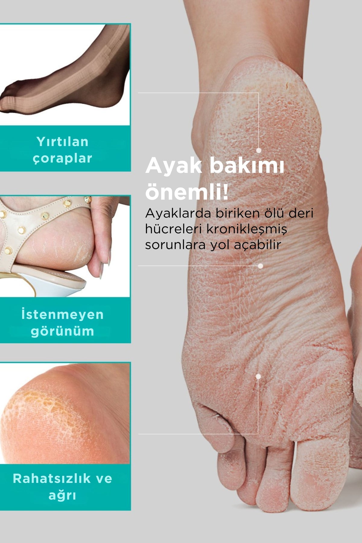 Ariul Smooth & Pure Exfoliating Foot Peeling Mask 2 Pairs - Çorap Tipi Yenileyici & Arındırıcı Ayak Peeling Maskesi 2 Çift (4 Adet)
