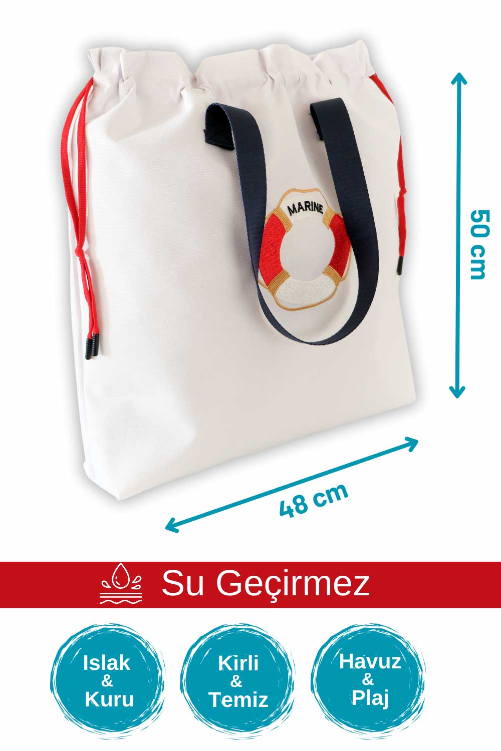Atelier Bomonti-Marin Desen Su Geçirmez Islak Kuru, Kirli Temiz,plaj Havuz Fonksiyonel Çanta-Omuz Çantası-2-fleurdirect.live