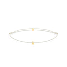Alphabet White Chance Bracelet In Gold