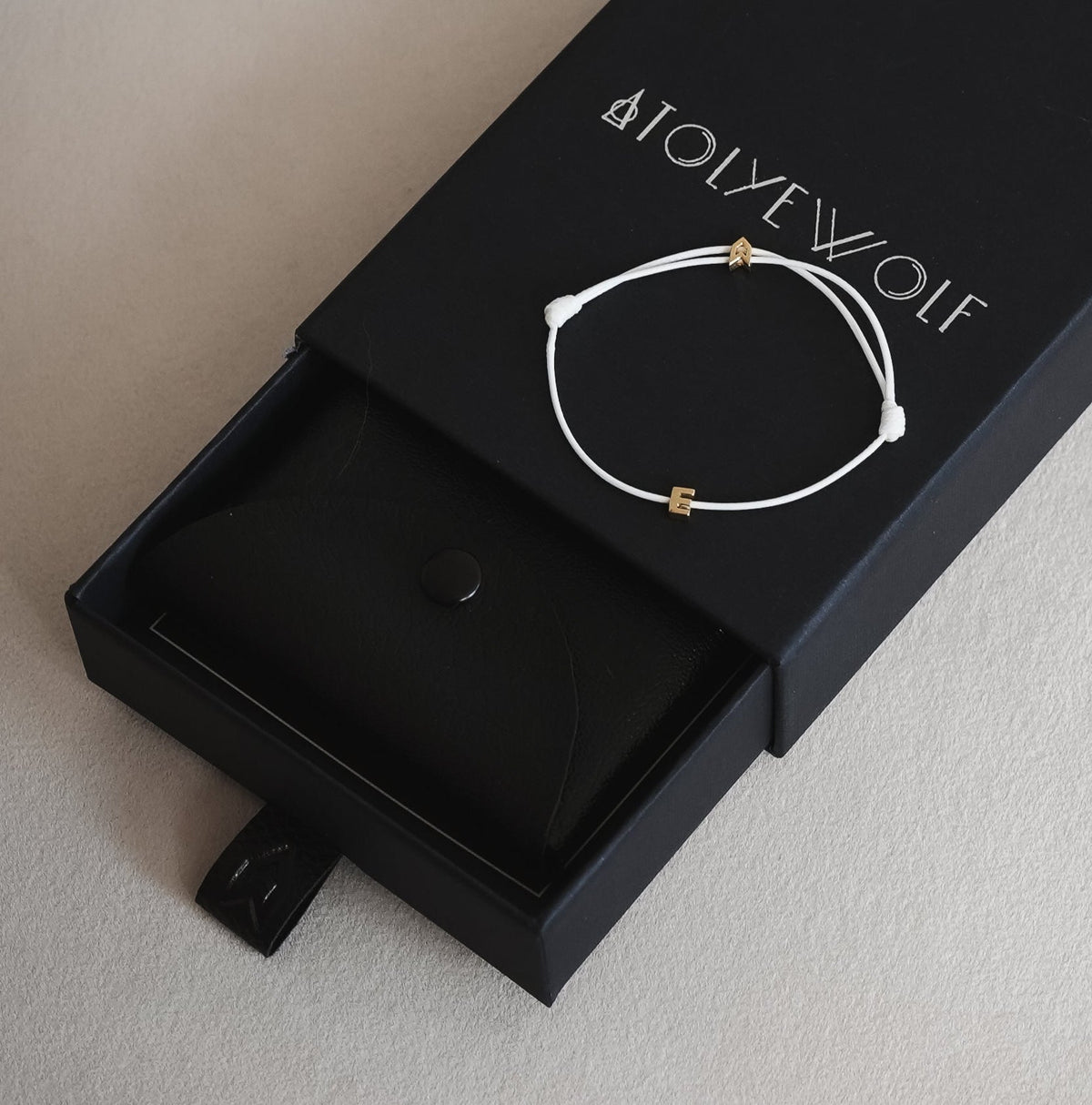Alphabet White Chance Bracelet In Gold