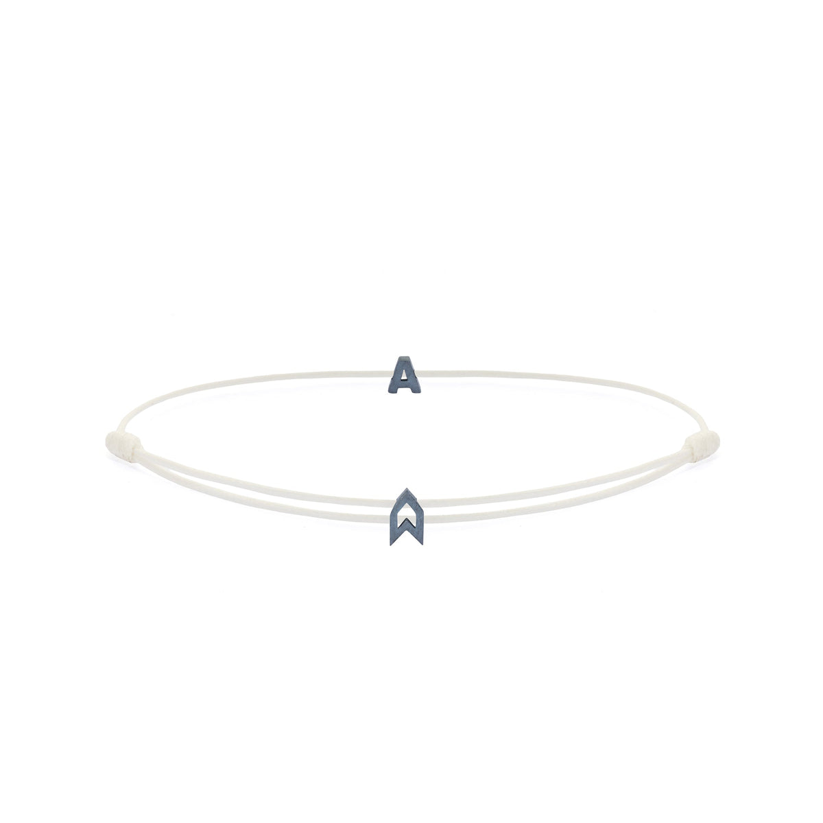 Alphabet White Chance Bracelet In Oxide