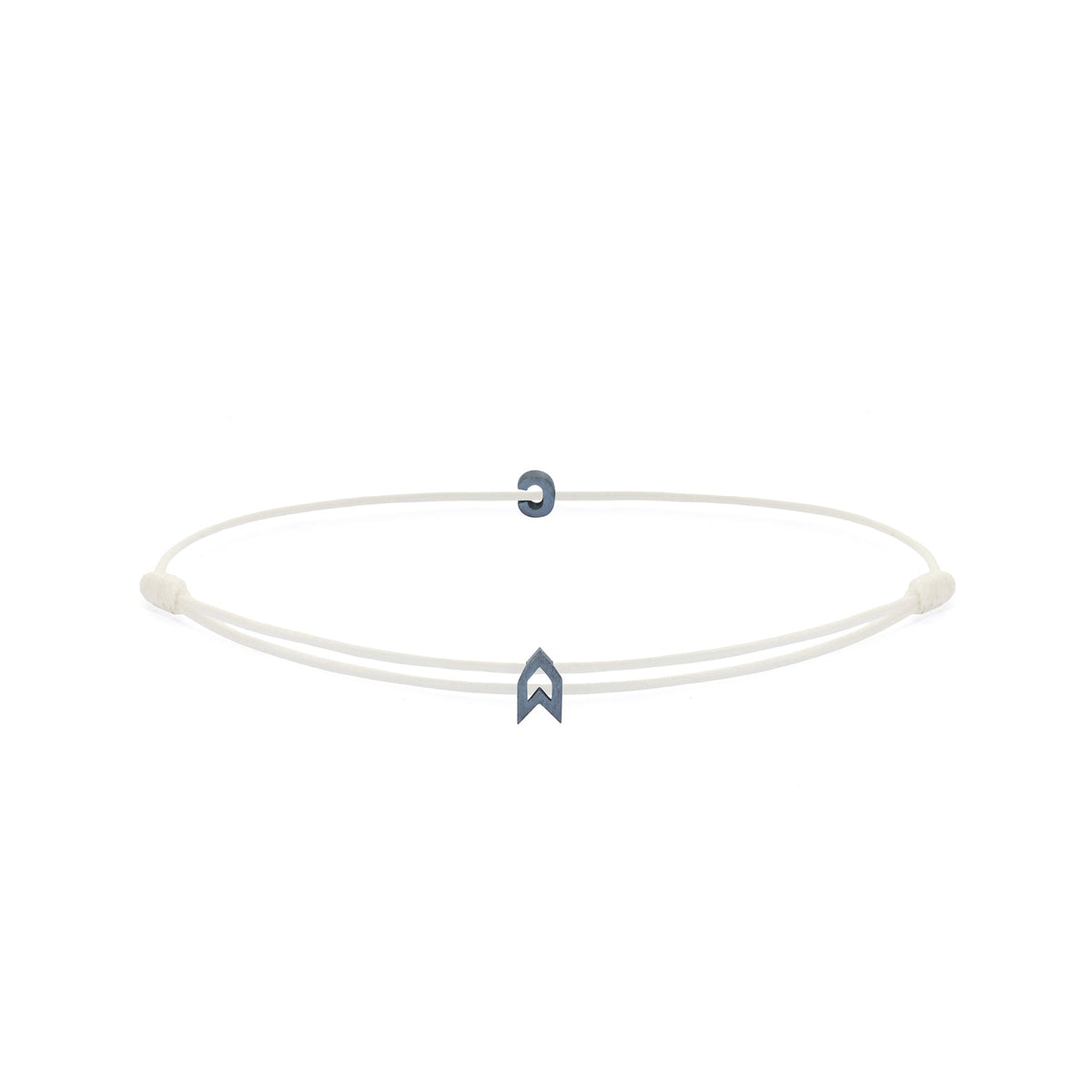 Alphabet White Chance Bracelet In Oxide