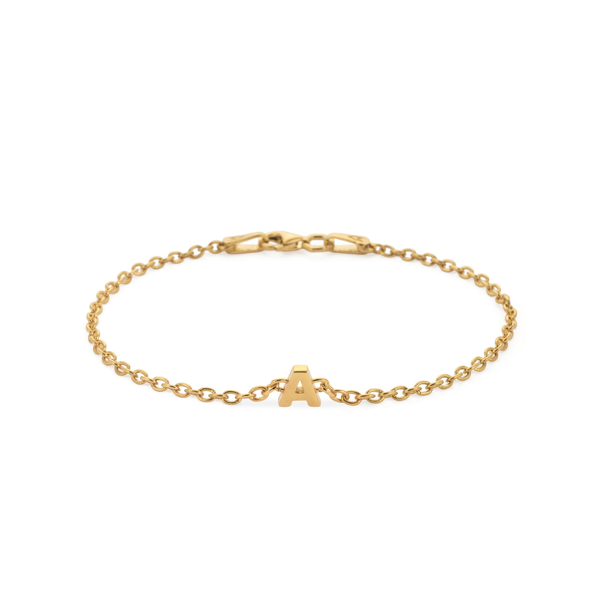 Alphabet Chain Bracelet In Gold