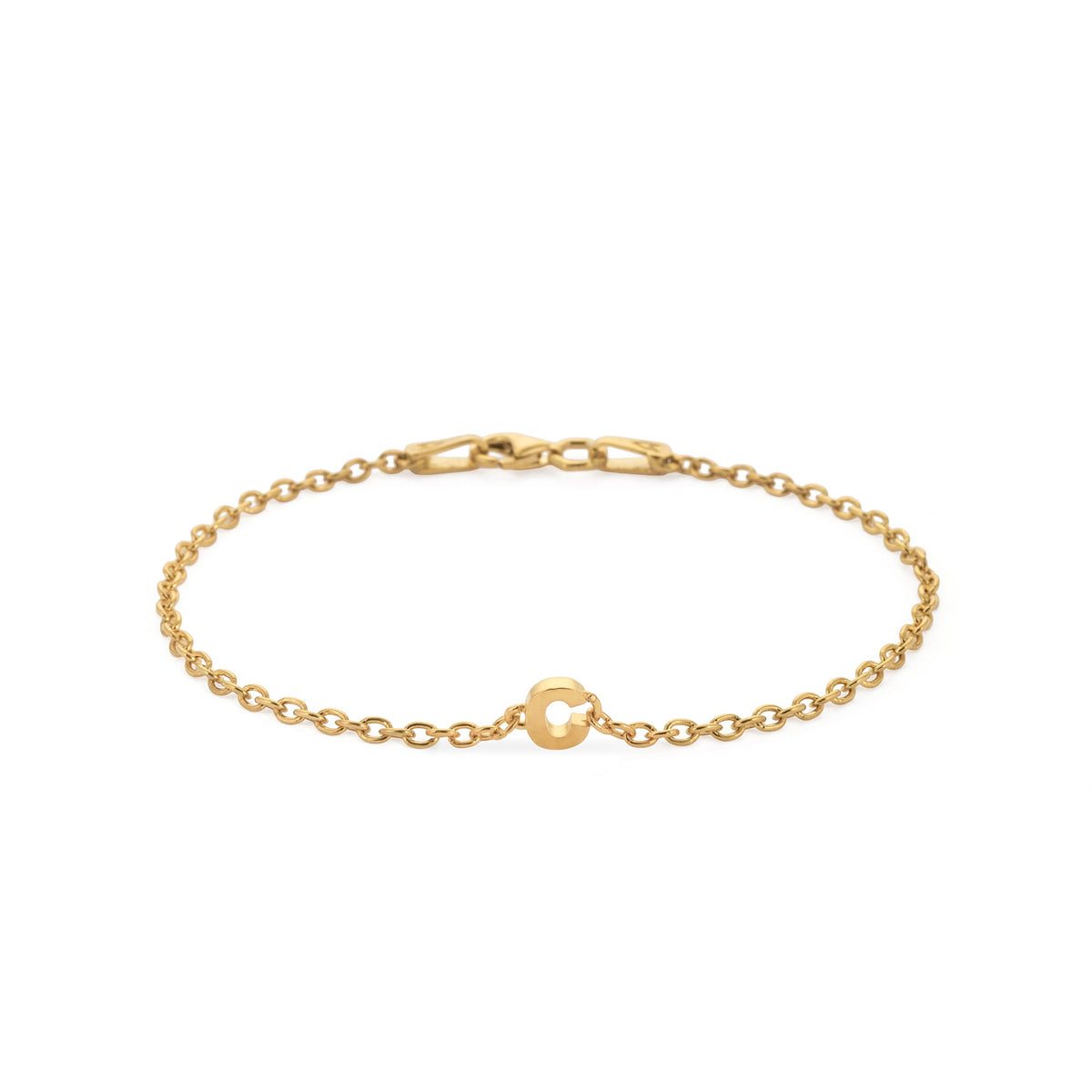 Alphabet Chain Bracelet In Gold