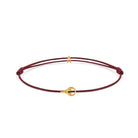 Claret Red Padel Chance Bracelet In Gold