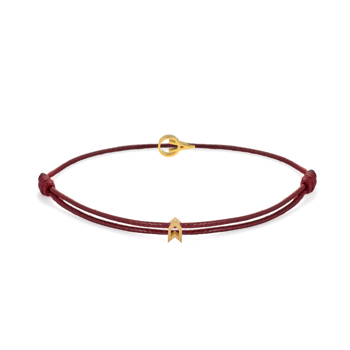 Claret Red Padel Chance Bracelet In Gold
