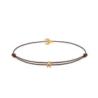 Brown Padel Chance Bracelet In Gold