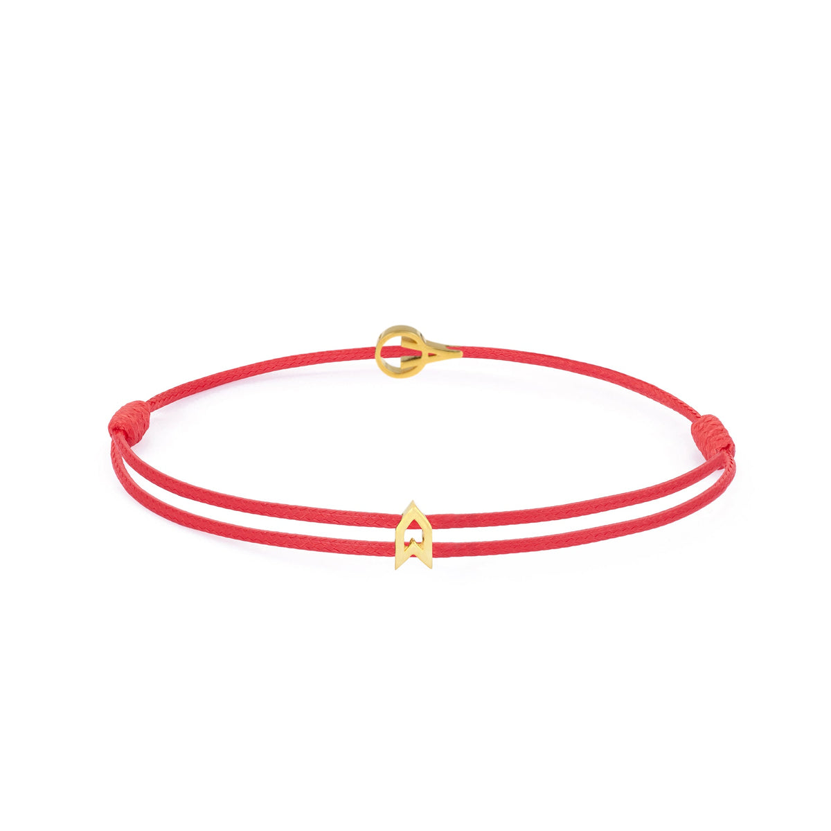 Red Padel Chance Bracelet In Gold