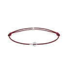 Claret Red Padel Chance Bracelet In Silver