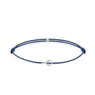 Navy Blue Padel Chance Bracelet In Silver