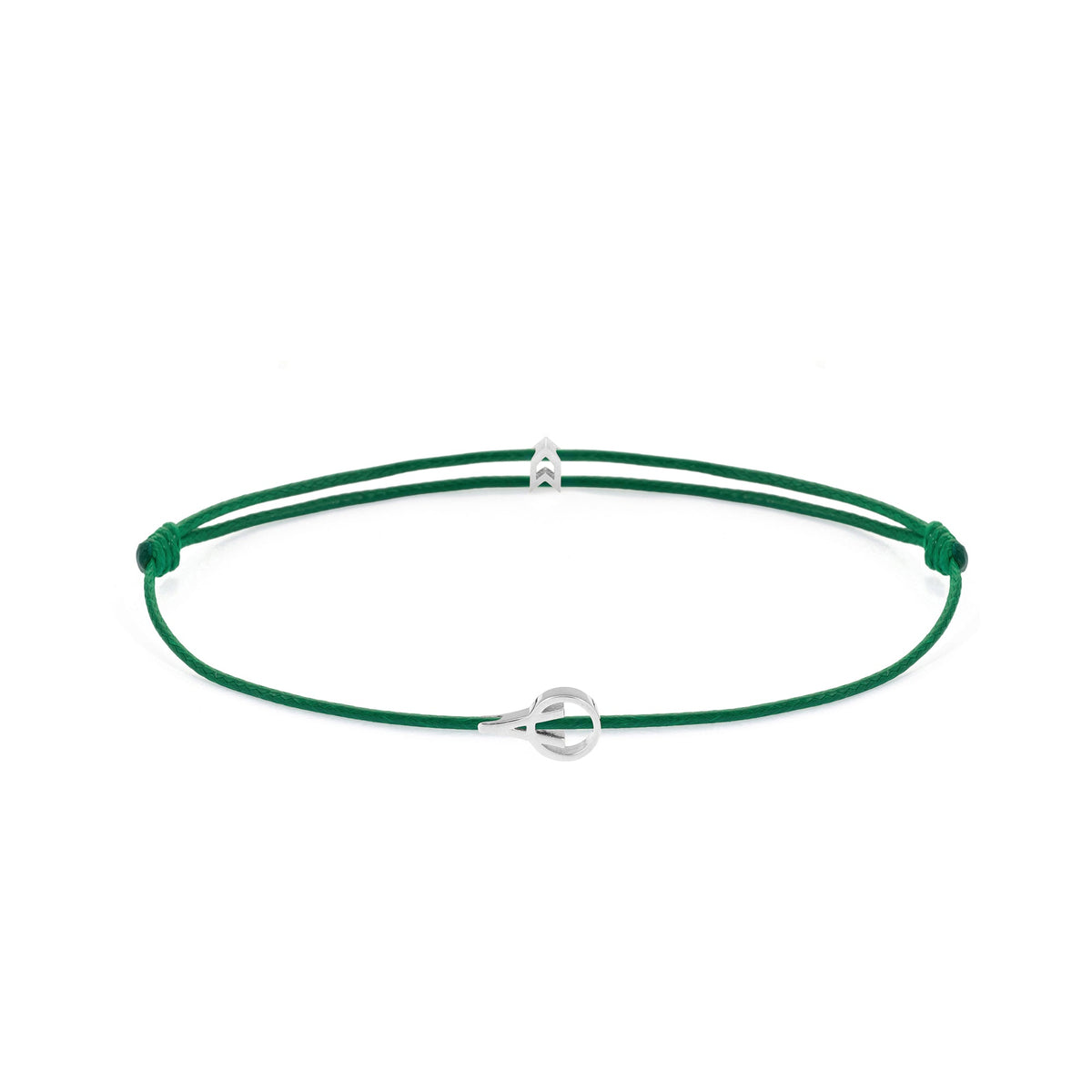 Green Padel Chance Bracelet In Silver