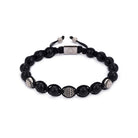 Onyx Shambala Bracelet In Silver