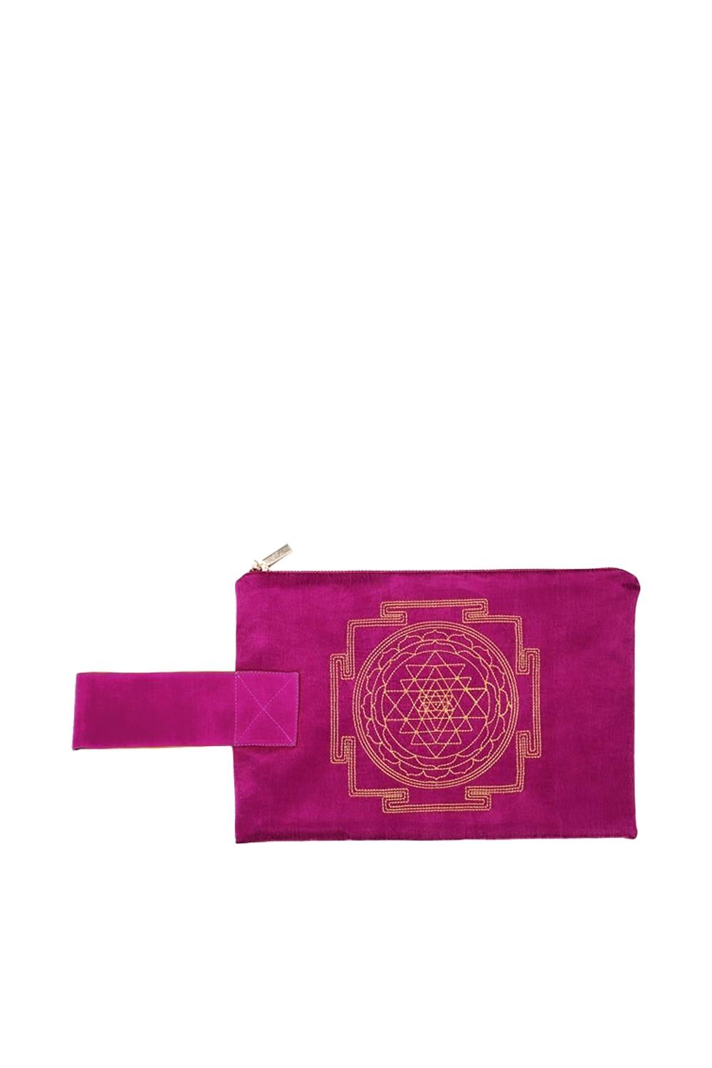 Ayanas-Sri̇ Yantra Clutch Çanta - Amethyst-Clutch-1-fleurdirect.live
