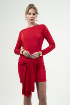 BÉLF-Luna Red Dress-Elbise-2-fleurdirect.live