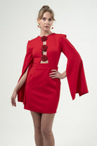 BÉLF-Valentina Red Dress-Elbise-3-fleurdirect.live