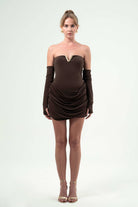 BÉLF-Vera Brown Dress-Elbise-1-fleurdirect.live