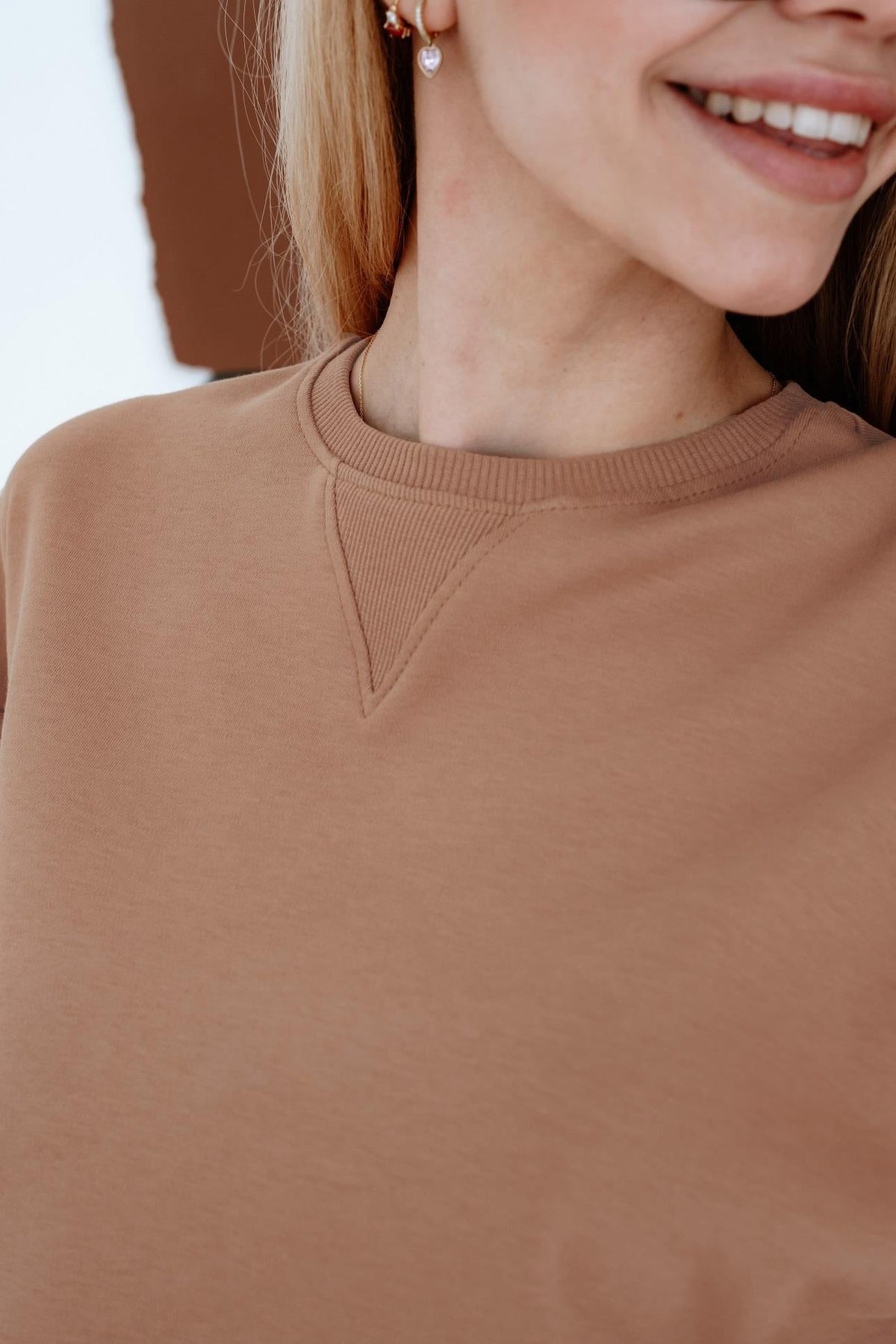 Babybek-Premium Kadın Oversize Kahverengi T Shirt-T-Shirts-2-fleurdirect.live
