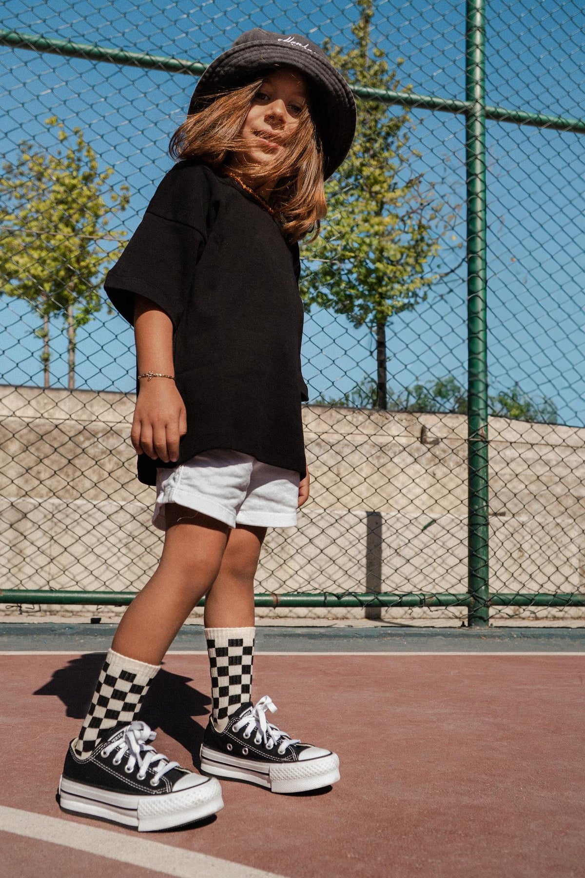 Babybek-Premium Oversize Unisex Çocuk Siyah T Shirt-T-Shirts-1-fleurdirect.live