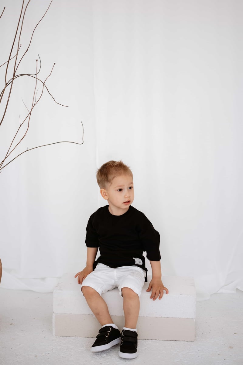 Babybek-Premium Oversize Unisex Çocuk Siyah T Shirt-T-Shirts-3-fleurdirect.live