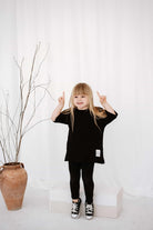 Babybek-Premium Oversize Unisex Çocuk Siyah T Shirt-T-Shirts-4-fleurdirect.live