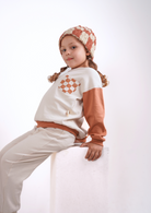 Babybek-Premium Unisex Eşofman Takımı Kiremit Dama-Alt - Üst Takım-5-fleurdirect.live