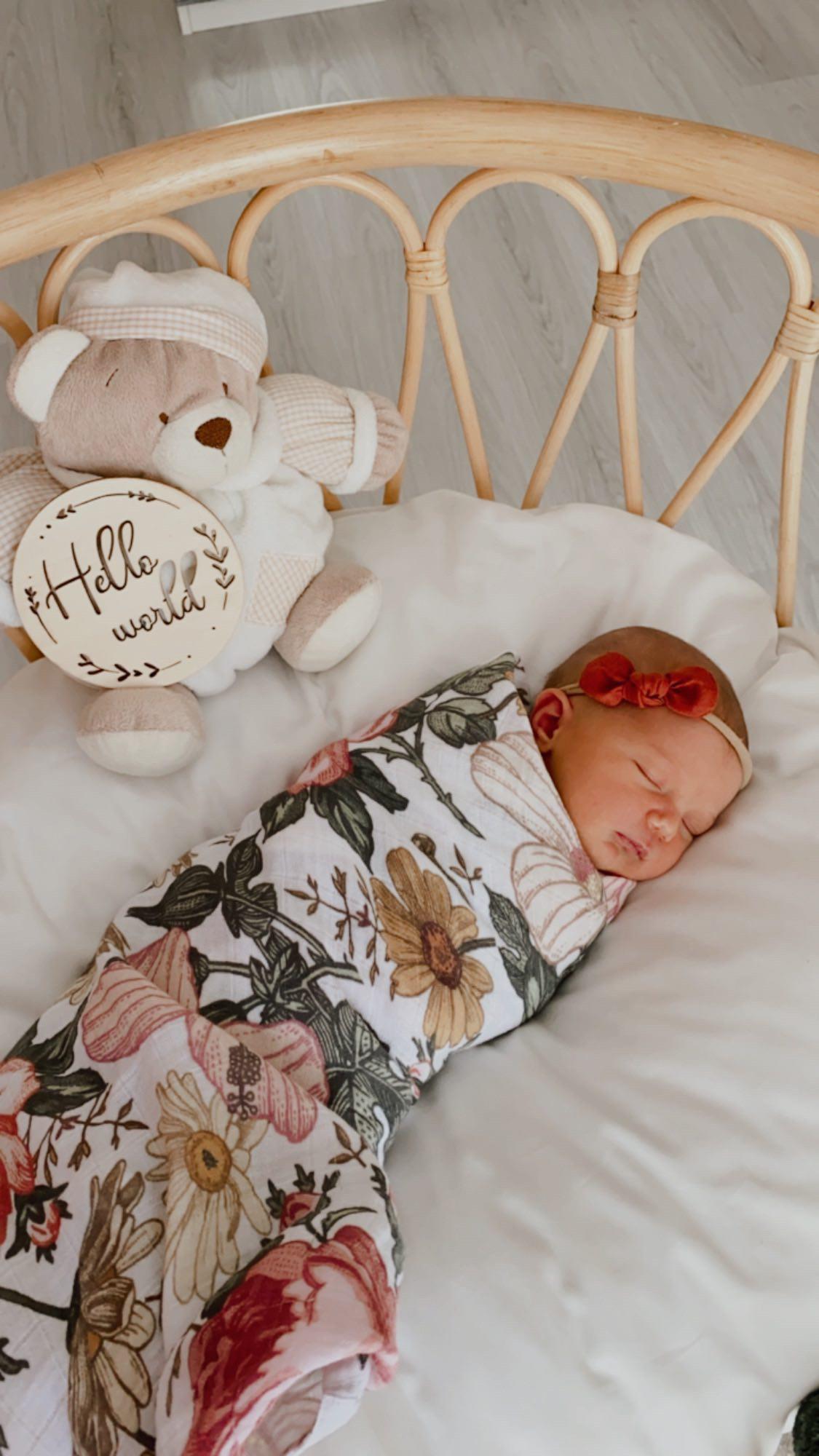 Babybek-Vintage Rose Müslin Örtü-Pike-6-fleurdirect.live