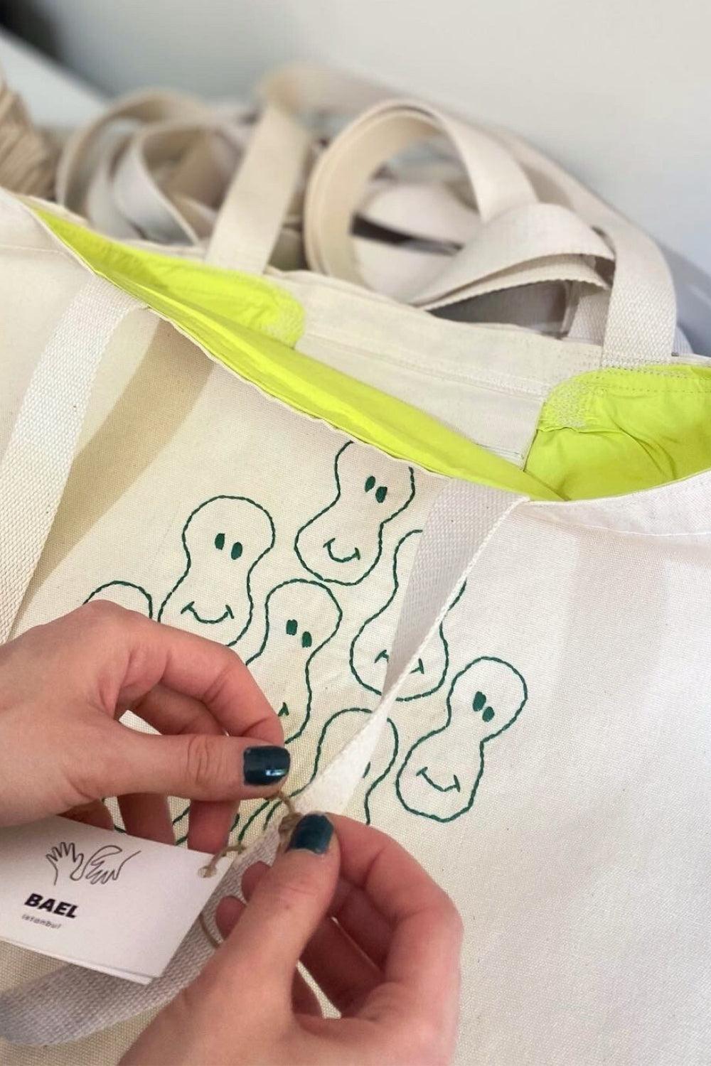 Bael İstanbul-Smile Large Tote Bag-Omuz Çantası-6-fleurdirect.live