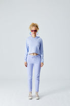 Arkası Açık Sweatshirt - Lila