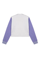 Denim Ceket - Beyaz/Mor