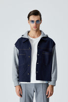 Denim Ceket - Gri/Lacivert