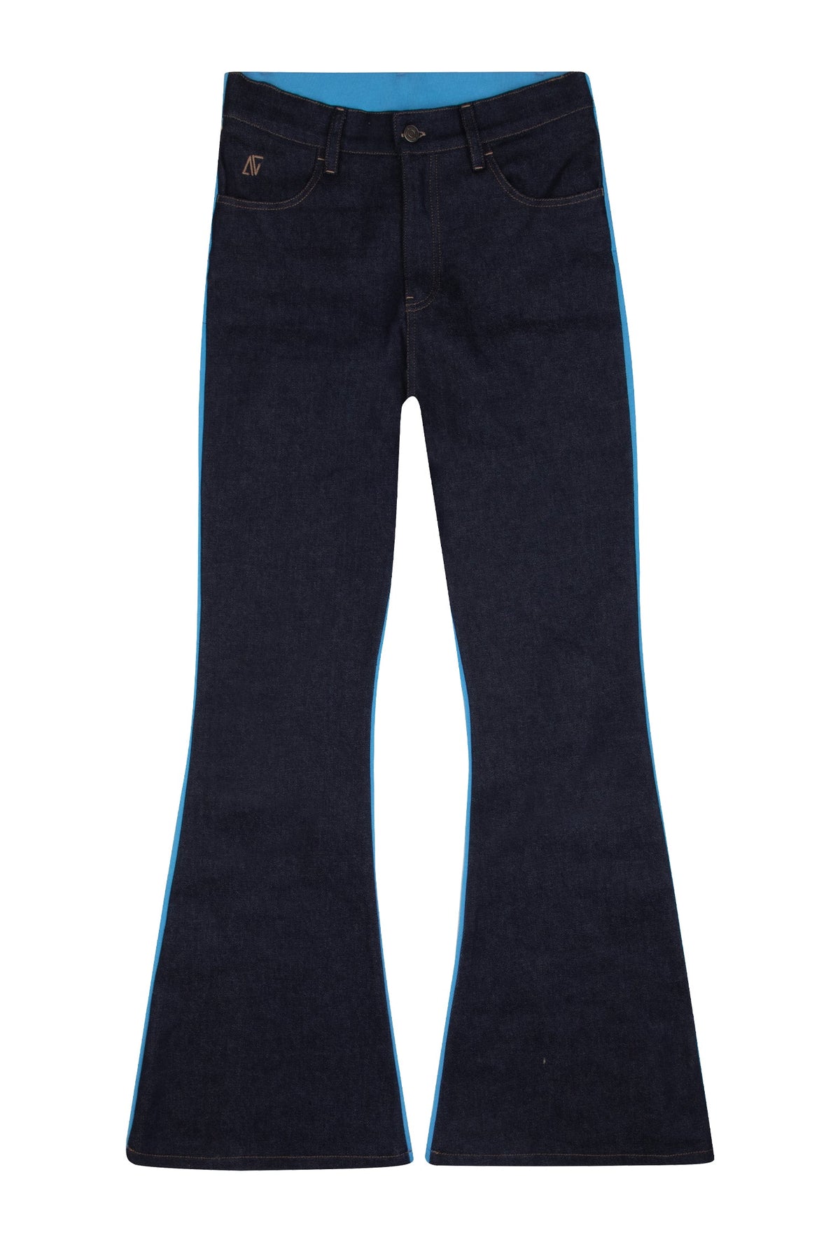 Denim Flare Pantolon - Lacivert/Mavi