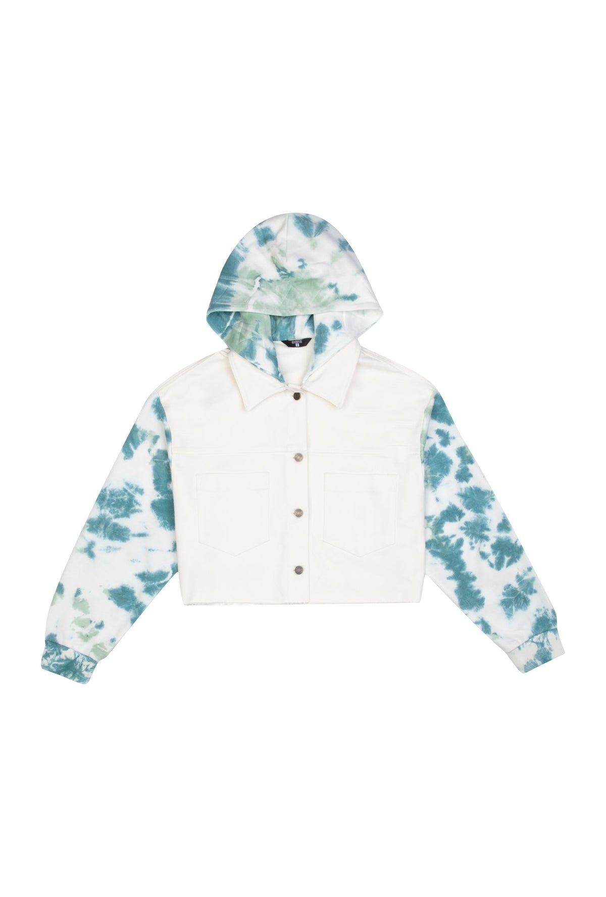 Denim Ceket - Beyaz/Yeşil