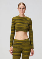 Knit Crop Top - Sarı/Siyah