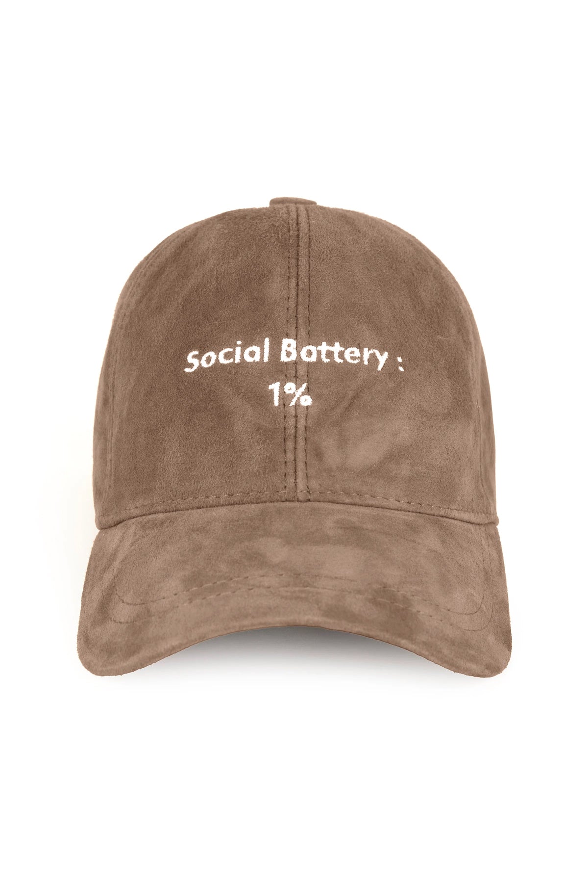 Social Battery Süet Deri Şapka