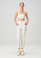 Vegan Deri Bralet - Beyaz