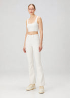 Vegan Deri Tank Top - Beyaz
