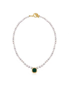 Colette Pearl Green Necklace