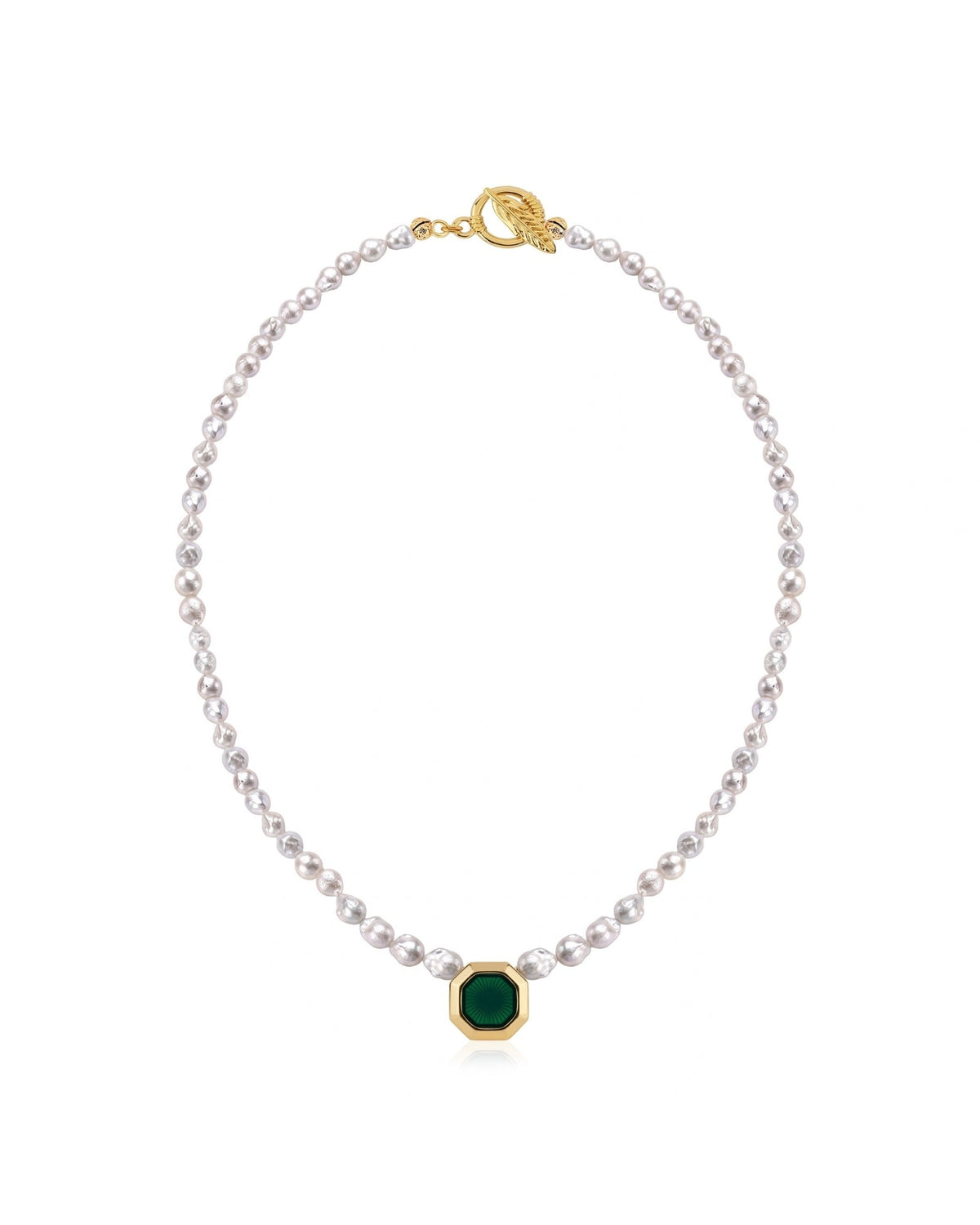 Colette Pearl Green Necklace