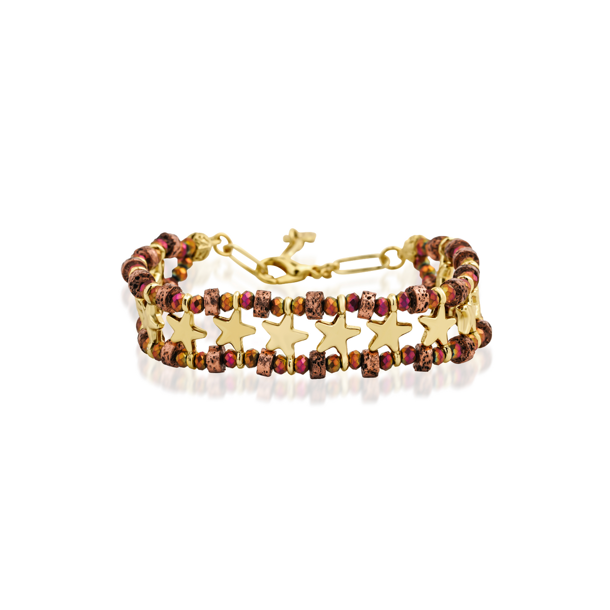 Berrin özkan-Mocha Glow Star Bracelet-Bracelet-1-fleurdirect.live