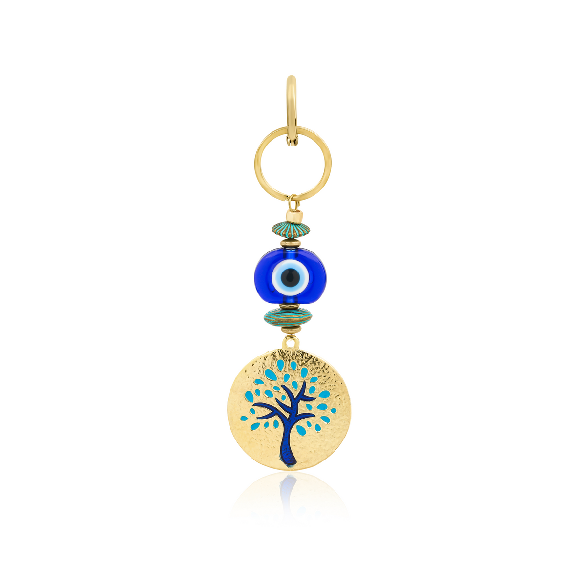 Berrin özkan-Nefes Blue Keychain / Bag Charm-Key Chain-1-fleurdirect.live